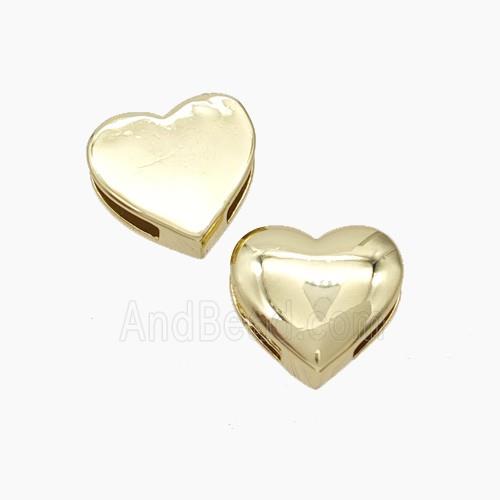 Copper Watchband Beads Flat Hole Gold Plated