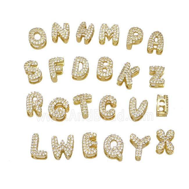 Copper Wire Necklace With Letters Pave Zirconia Gold Plated Mixed