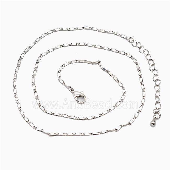 Copper Necklace Chain Platinum Plated