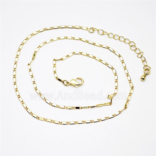 Copper Necklace Chain Gold Plated