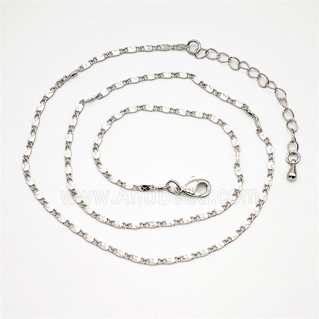 Copper Necklace Chain Platinum Plated