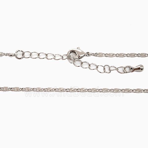 Copper Necklace Chain Platinum Plated