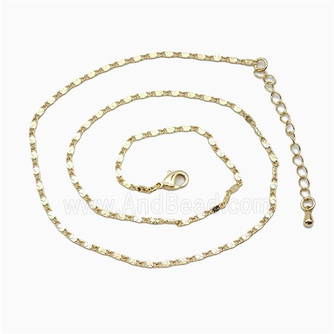 Copper Necklace Chain Gold Plated