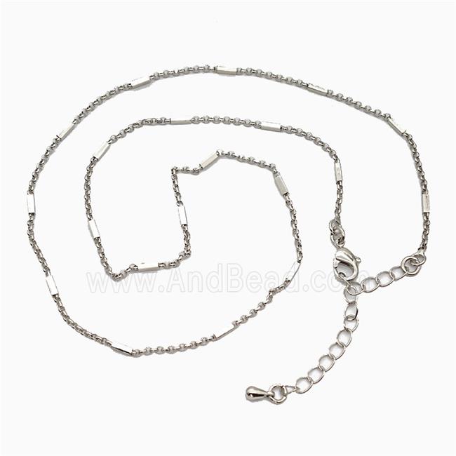 Copper Necklace Chain Platinum Plated