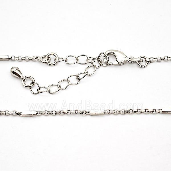 Copper Necklace Chain Platinum Plated