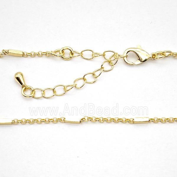 Copper Necklace Chain Gold Plated