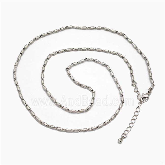 Copper Necklace Chain Platinum Plated