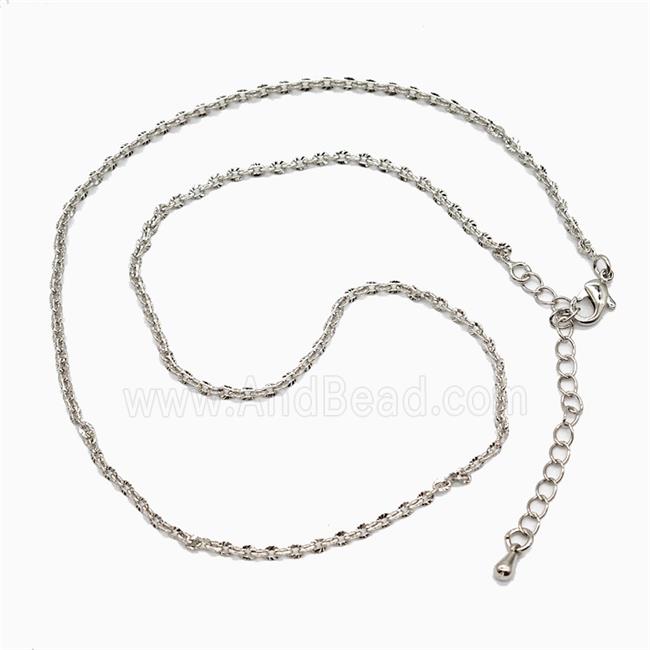 Copper Necklace Chain Platinum Plated