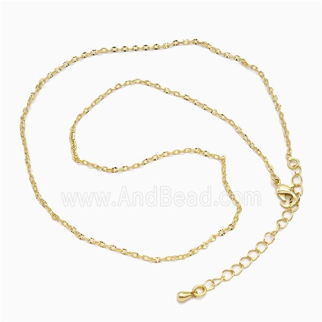 Copper Necklace Chain Gold Plated