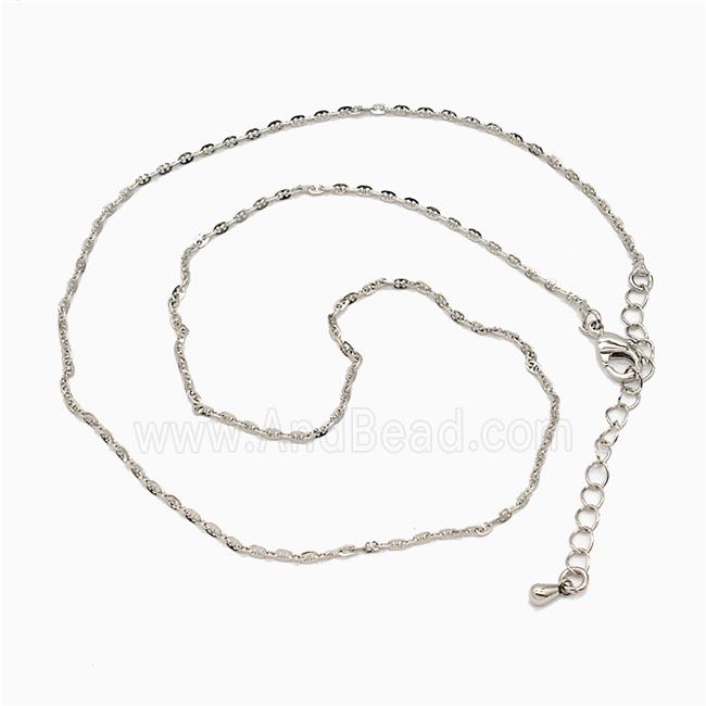 Copper Necklace Chain Platinum Plated