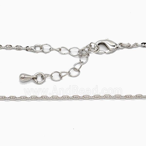 Copper Necklace Chain Platinum Plated