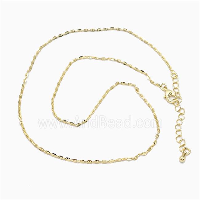 Copper Necklace Chain Gold Plated