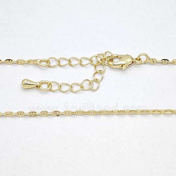Copper Necklace Chain Gold Plated