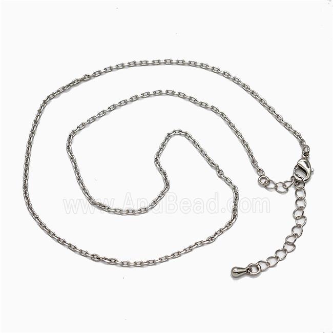 Copper Necklace Chain Platinum Plated