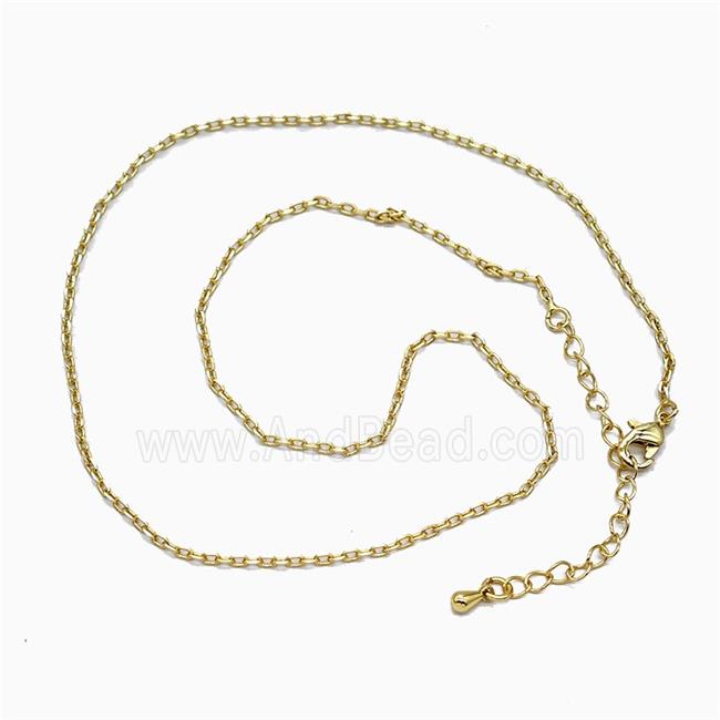 Copper Necklace Chain Gold Plated