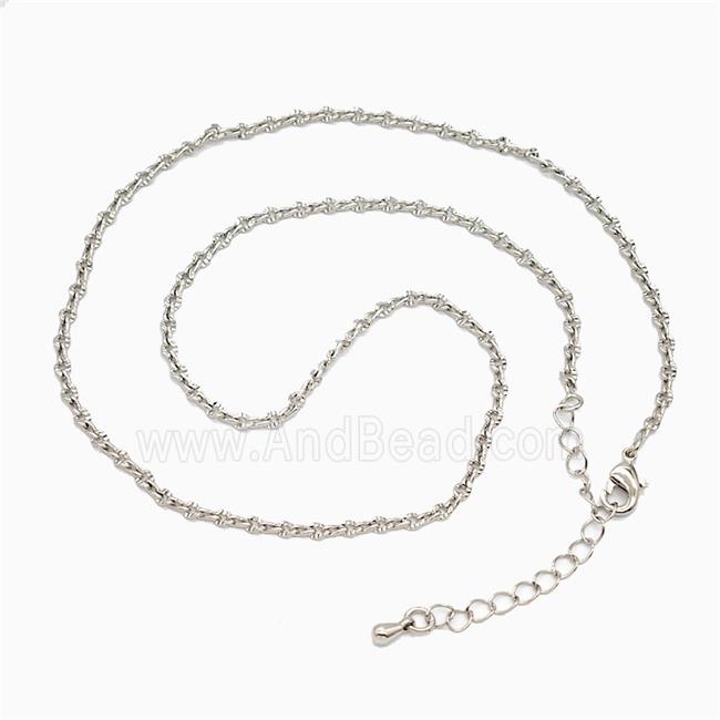 Copper Necklace Chain Platinum Plated