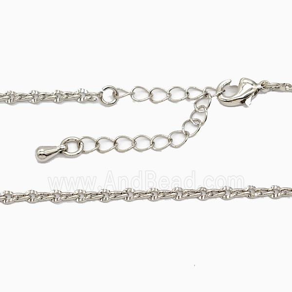 Copper Necklace Chain Platinum Plated