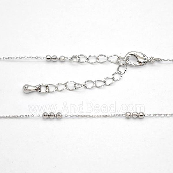 Copper Necklace Chain Platinum Plated