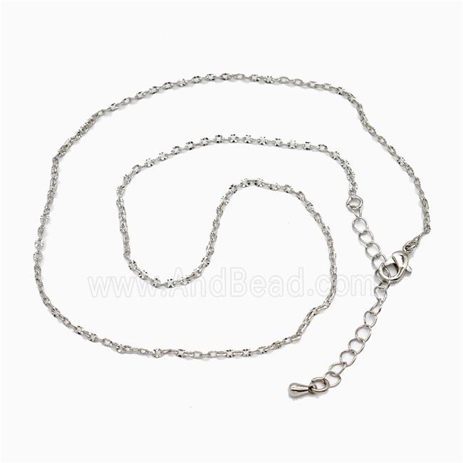 Copper Necklace Chain Platinum Plated