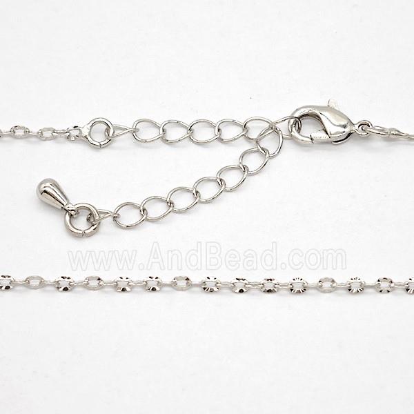 Copper Necklace Chain Platinum Plated