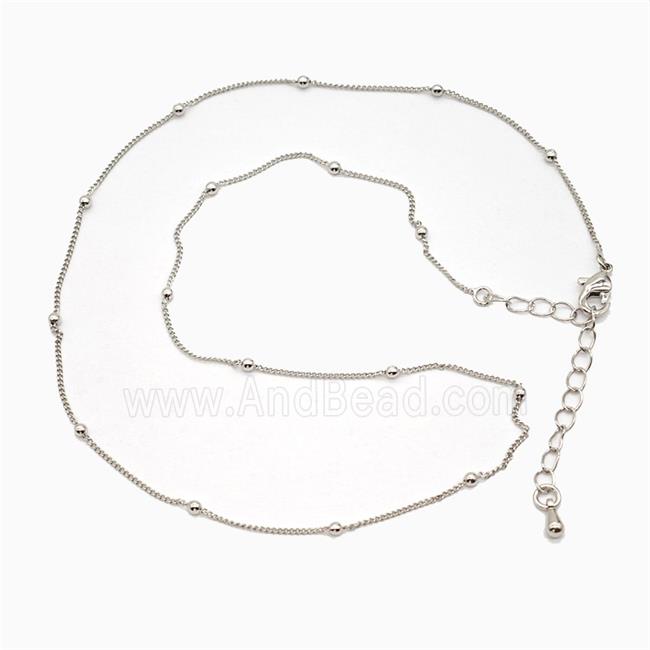 Copper Necklace Chain Platinum Plated