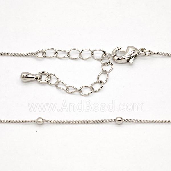 Copper Necklace Chain Platinum Plated