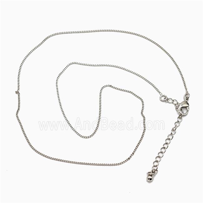 Copper Necklace Chain Platinum Plated