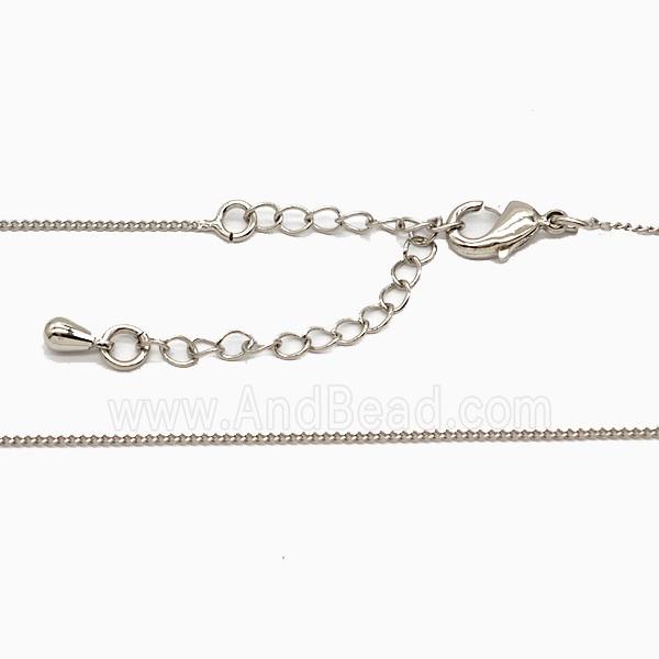 Copper Necklace Chain Platinum Plated