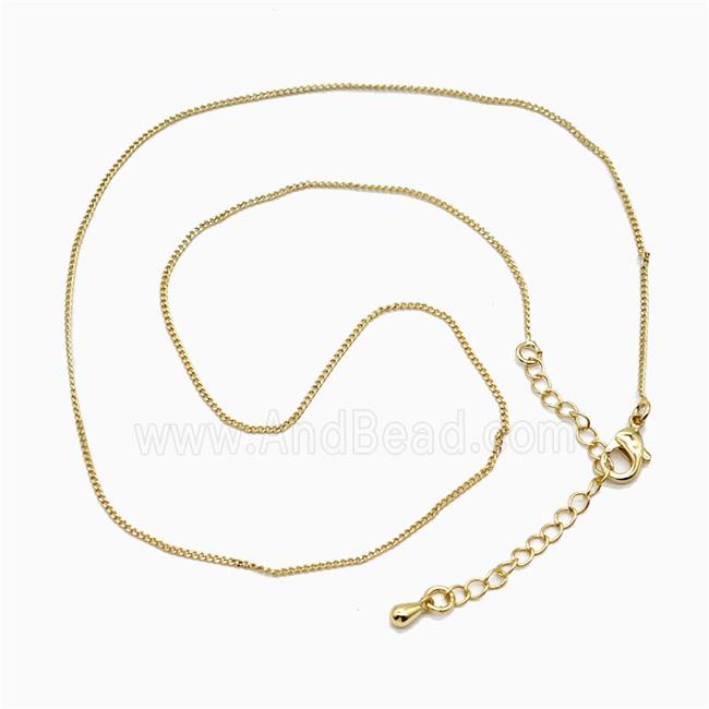 Copper Necklace Chain Gold Plated