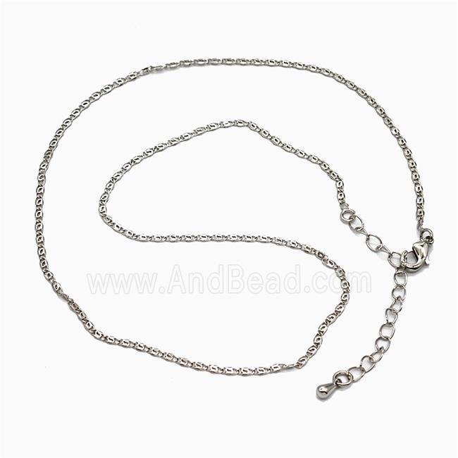 Copper Necklace Chain Platinum Plated
