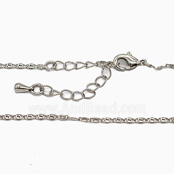 Copper Necklace Chain Platinum Plated