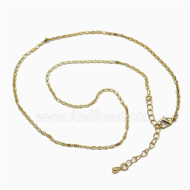 Copper Necklace Chain Gold Plated