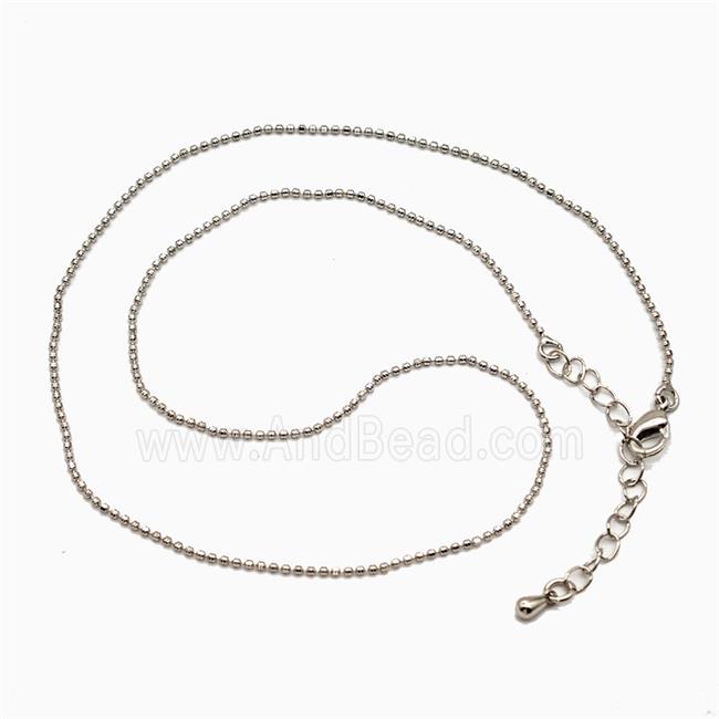 Copper Necklace Chain Platinum Plated