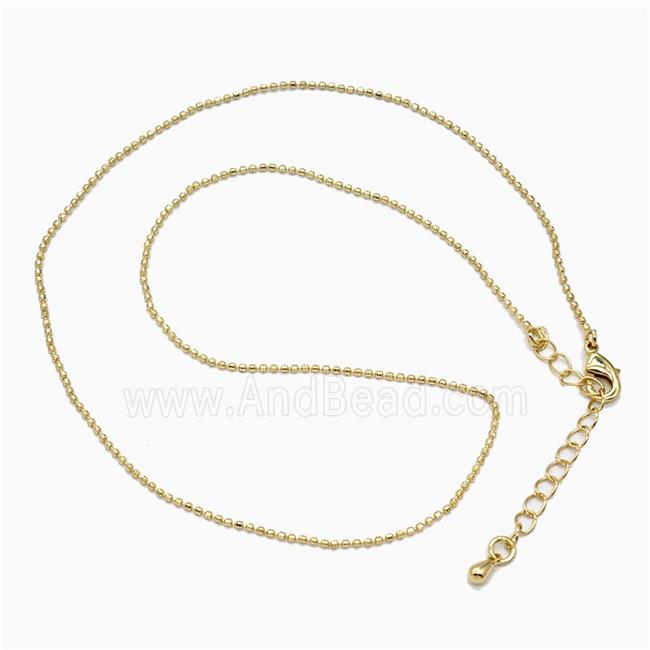 Copper Necklace Chain Gold Plated