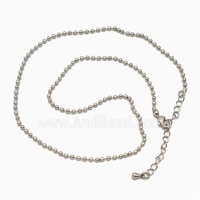 Copper Necklace Chain Platinum Plated