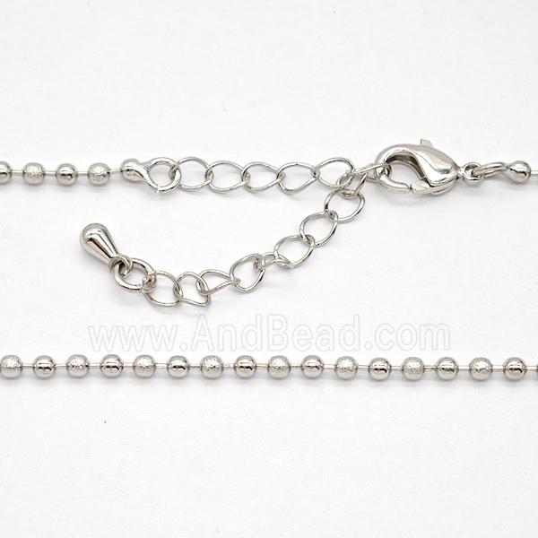 Copper Necklace Chain Platinum Plated