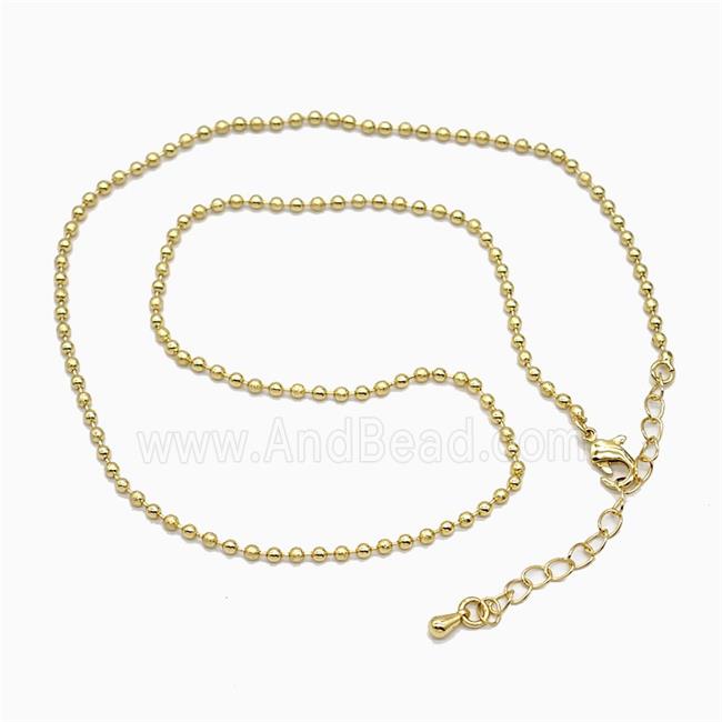 Copper Necklace Chain Gold Plated