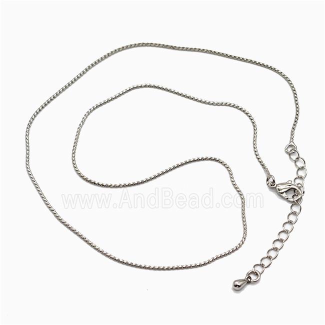 Copper Necklace Chain Platinum Plated