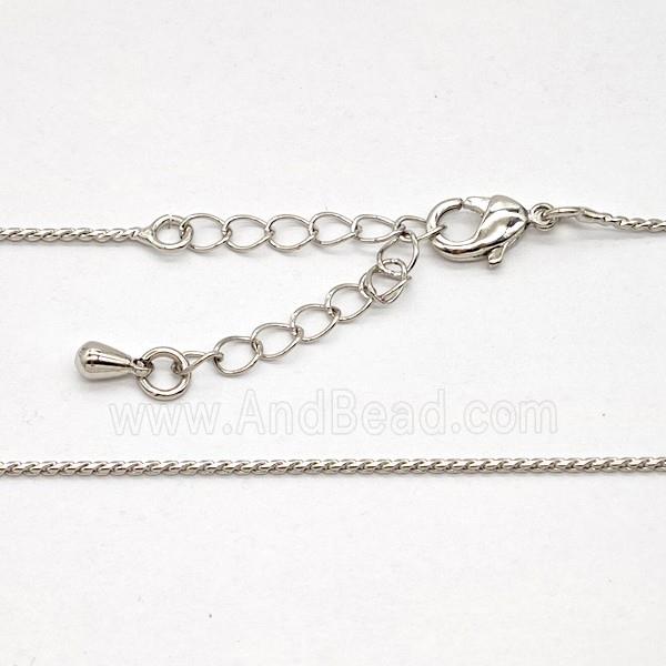 Copper Necklace Chain Platinum Plated