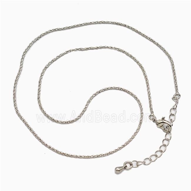 Copper Necklace Chain Platinum Plated