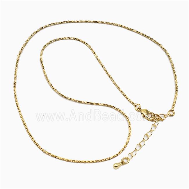 Copper Necklace Chain Gold Plated