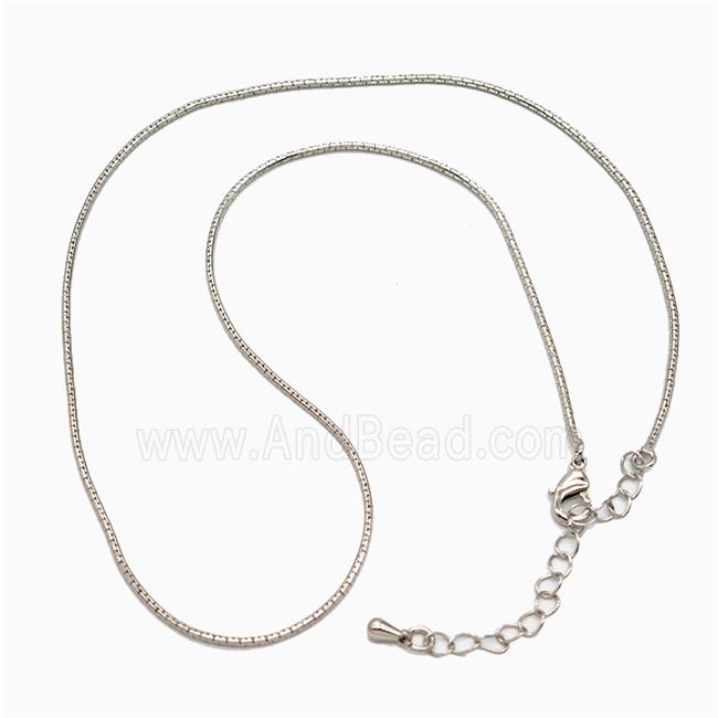 Copper Necklace Chain Platinum Plated