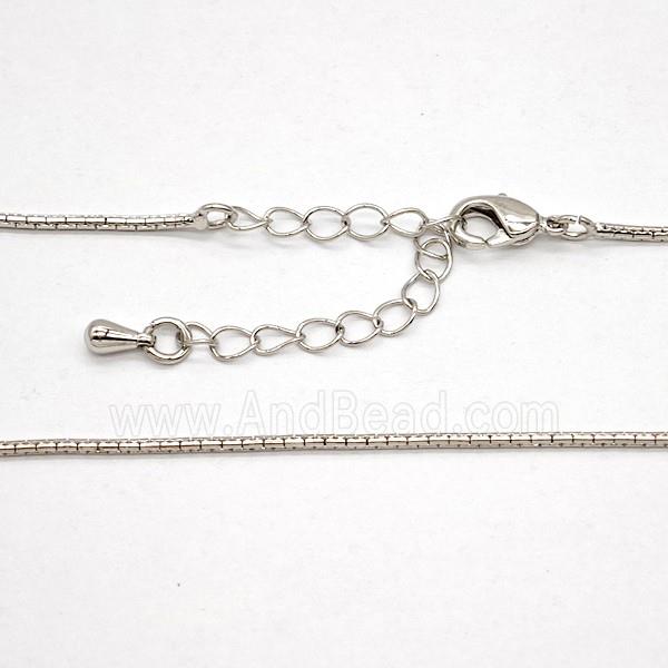 Copper Necklace Chain Platinum Plated