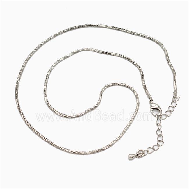 Copper Necklace Chain Platinum Plated