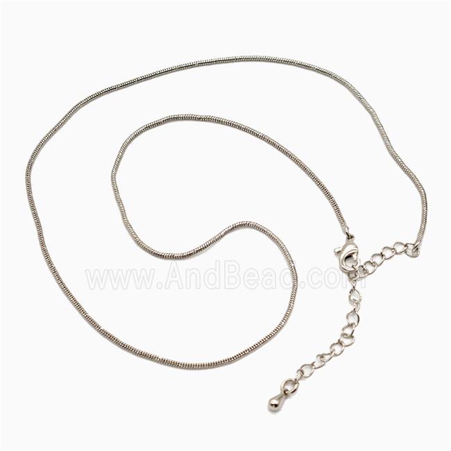 Copper Necklace Chain Platinum Plated