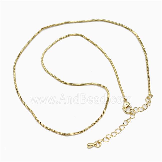 Copper Necklace Chain Gold Plated
