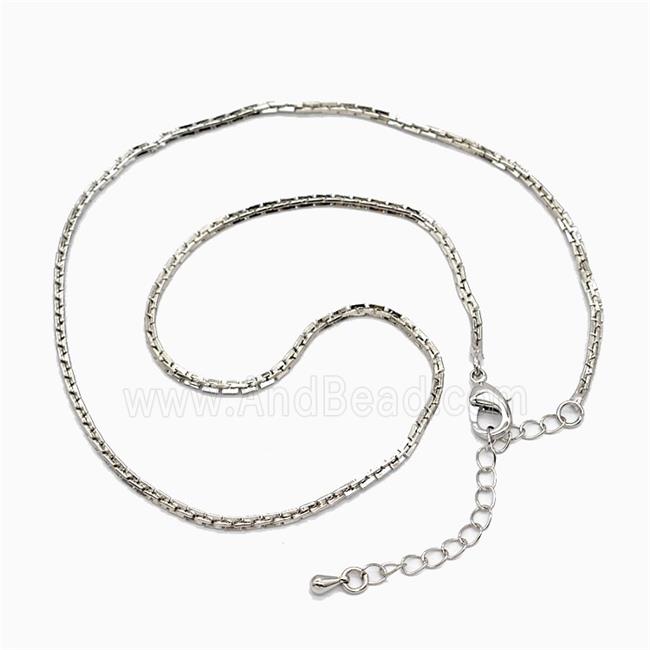 Copper Necklace Chain Platinum Plated