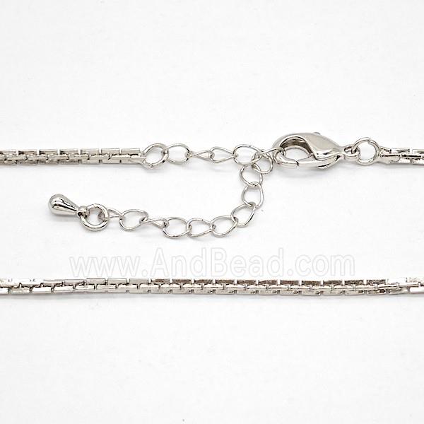 Copper Necklace Chain Platinum Plated