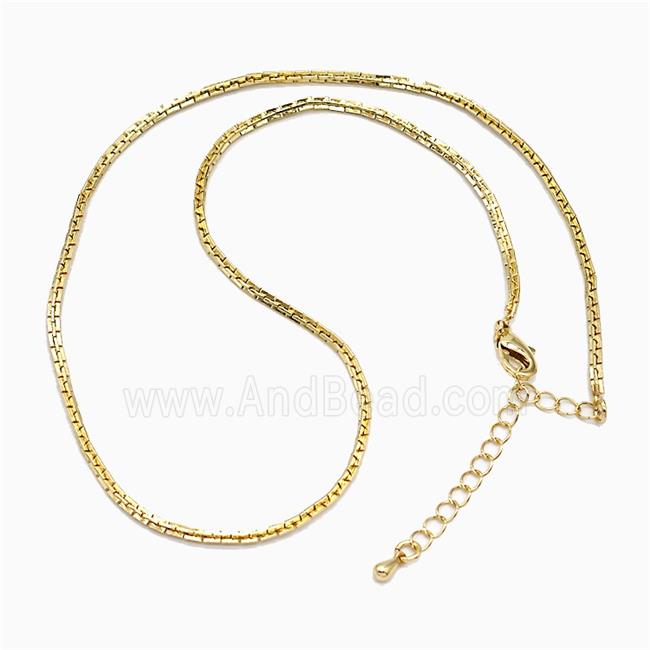 Copper Necklace Chain Gold Plated