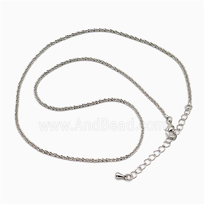 Copper Necklace Chain Platinum Plated